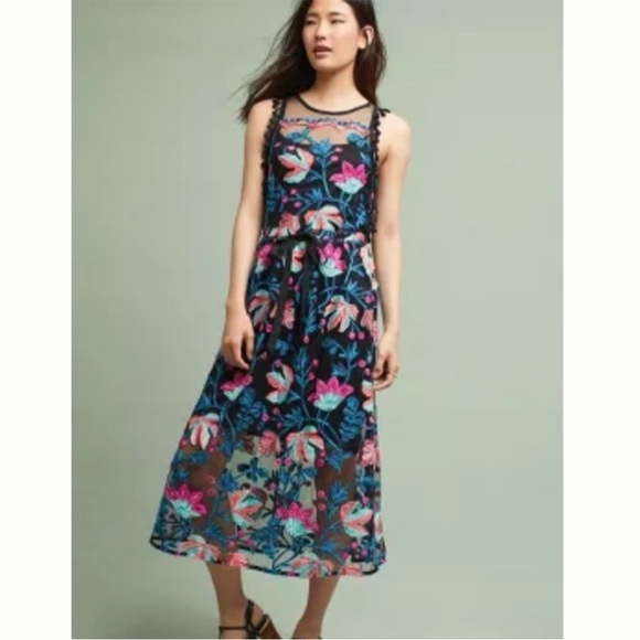 Eva Franco Dresses & Skirts - RARE Anthropologie Eva Franco Embroidered Dress - Size 6